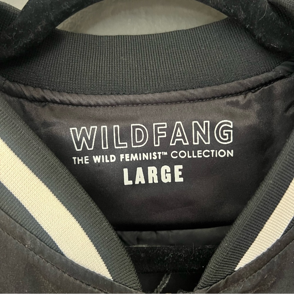Wildfang Wild Feminist Black and Cream Jacket - Picture 2 of 4